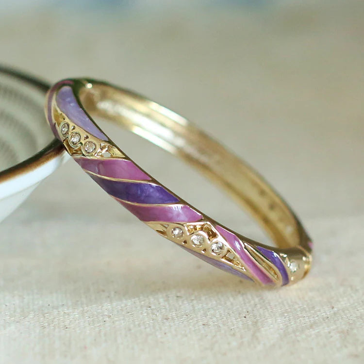Janice Floral Enamel Bangle