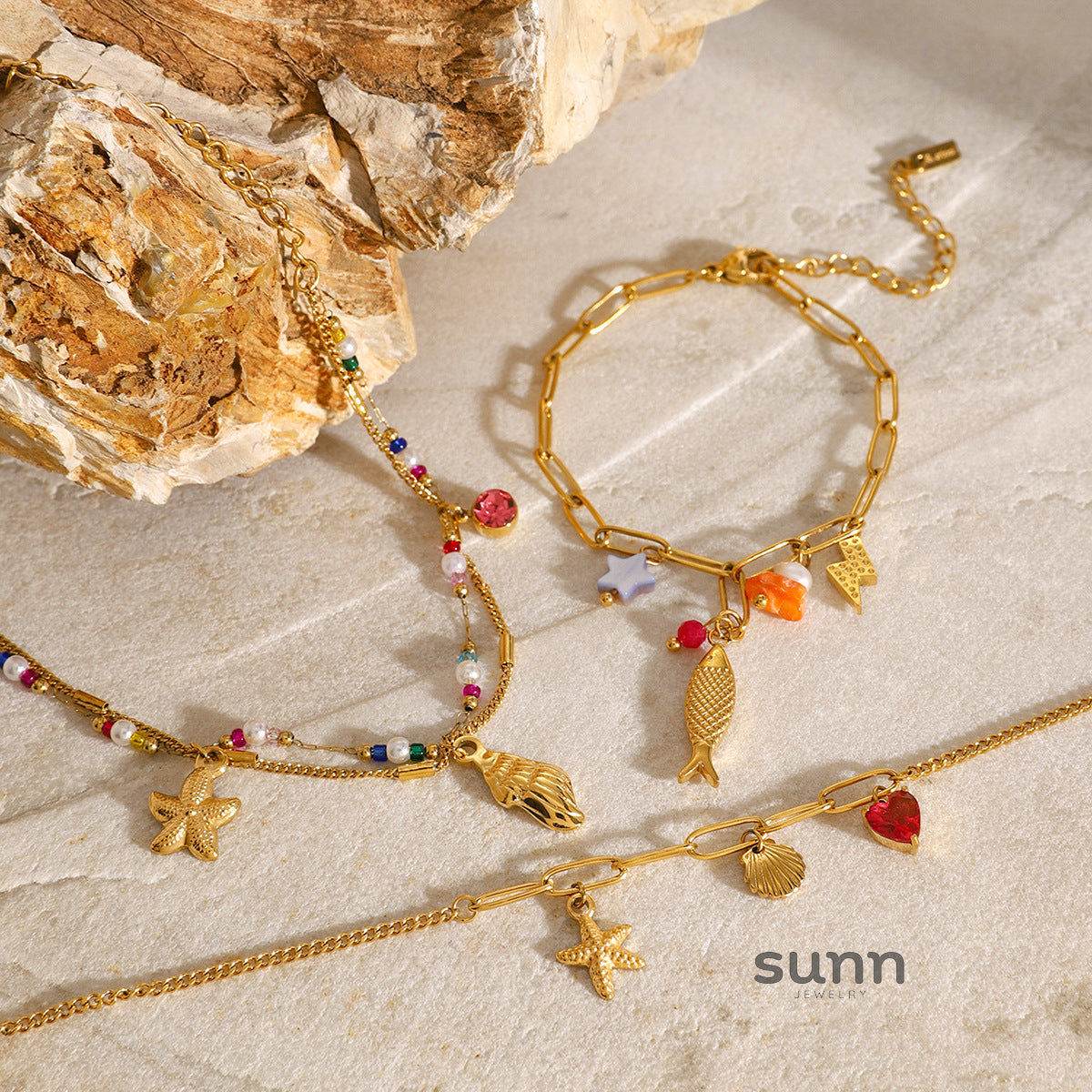Janice Ocean Charm Bracelet [4LYMOAFB]