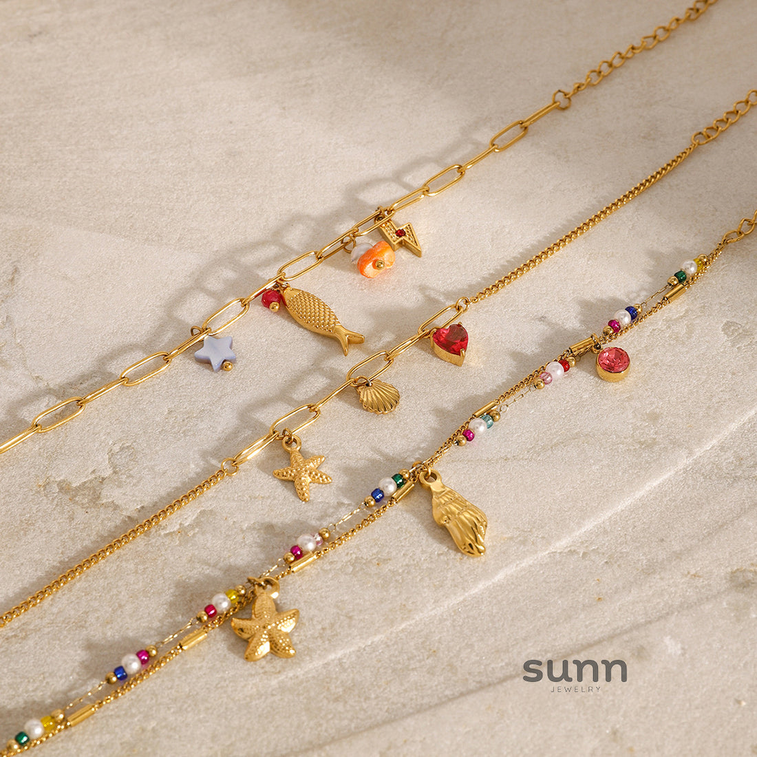 Janice Ocean Charm Bracelet [VKAO063O]