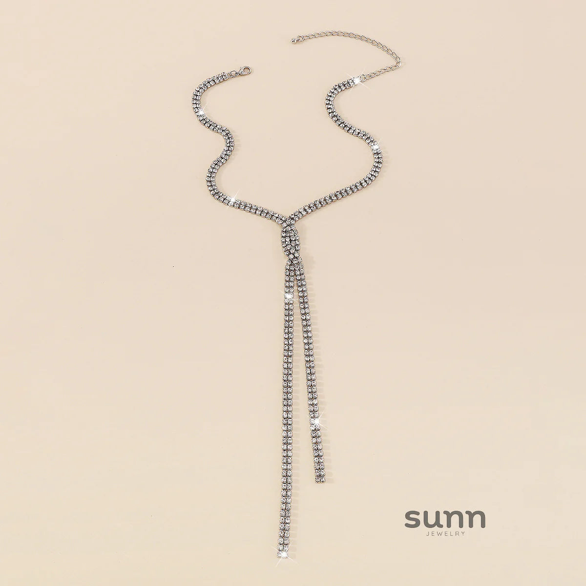 Janie Double-Row Rhinestone Back Chain
