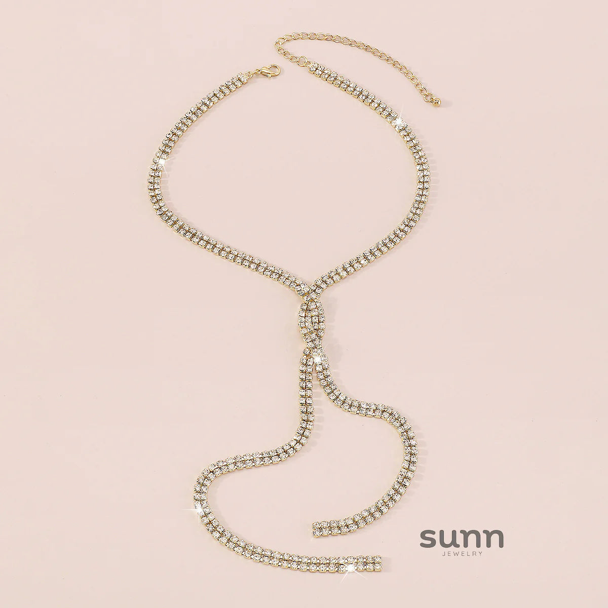 Janie Double-Row Rhinestone Back Chain