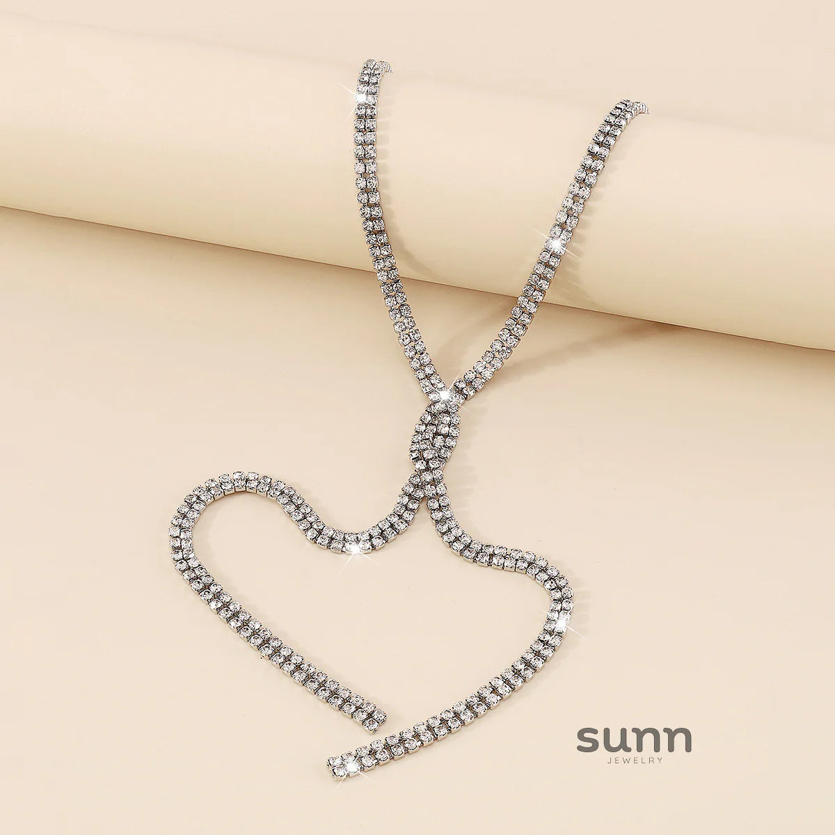 Janie Double-Row Rhinestone Back Chain