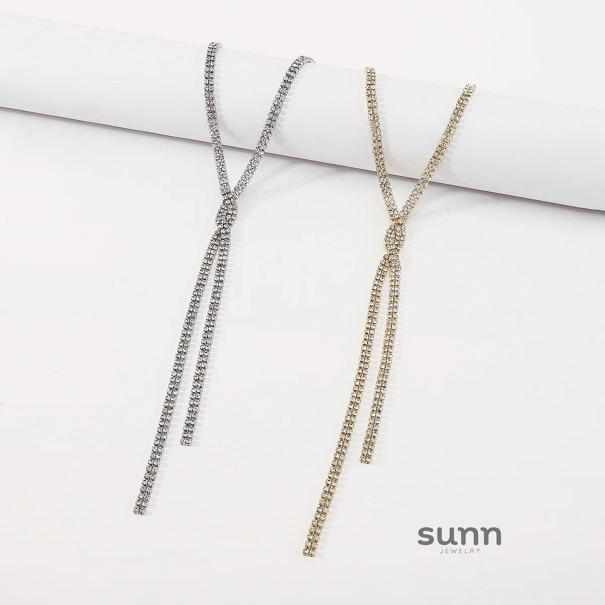 Janie Double-Row Rhinestone Back Chain