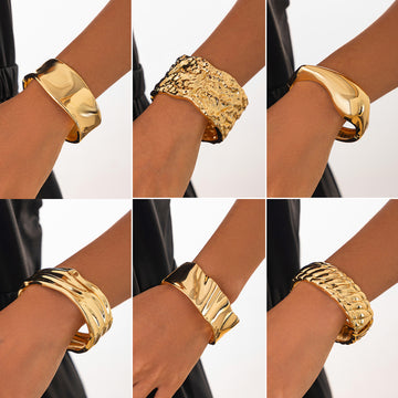 Janney Liquid Metal Cuff Bracelet [97I6WVEL]