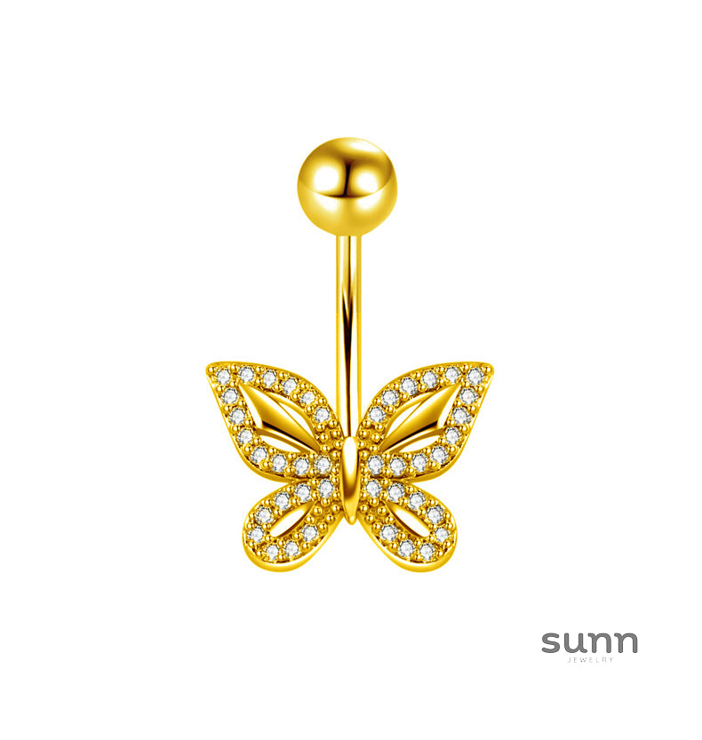 Janyla Butterfly Leopard Navel Ring [N3SB13LM]
