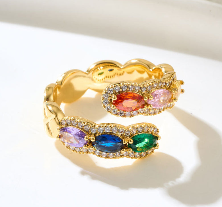 Janyla Colorful Zircon Ring [U9EXV7EE]