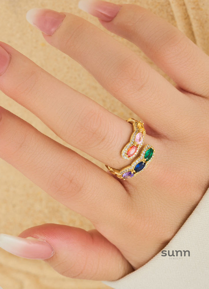 Janyla Colorful Zircon Ring [YN042NQ2]