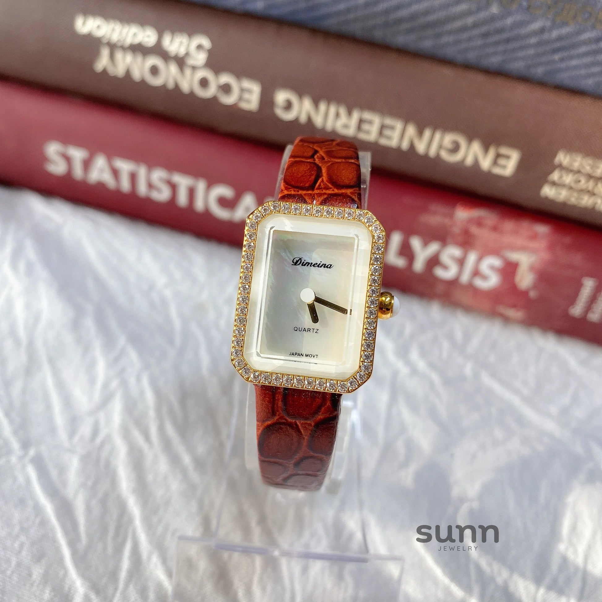 Jariyah Petite Square Croc Watch
