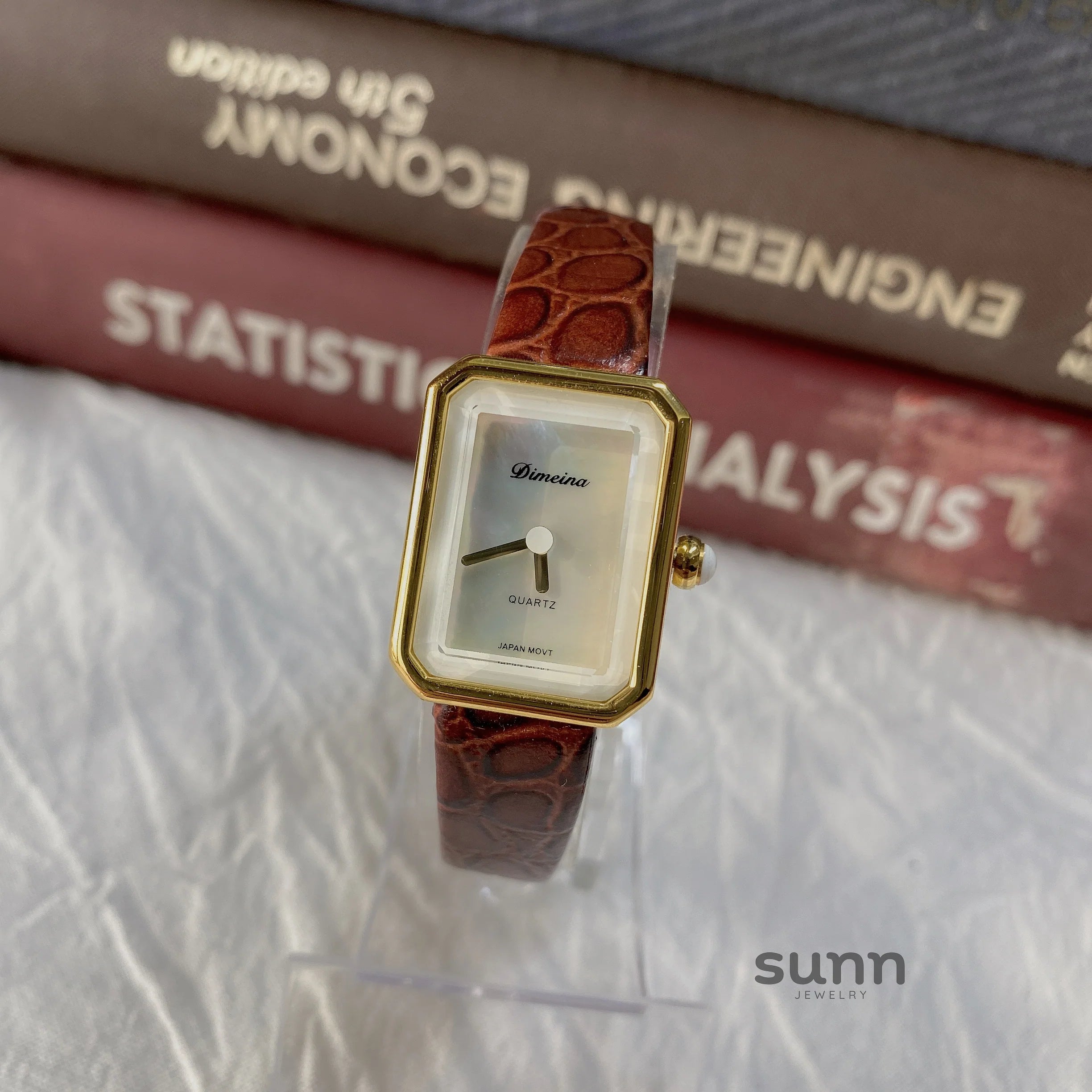 Jariyah Petite Square Croc Watch