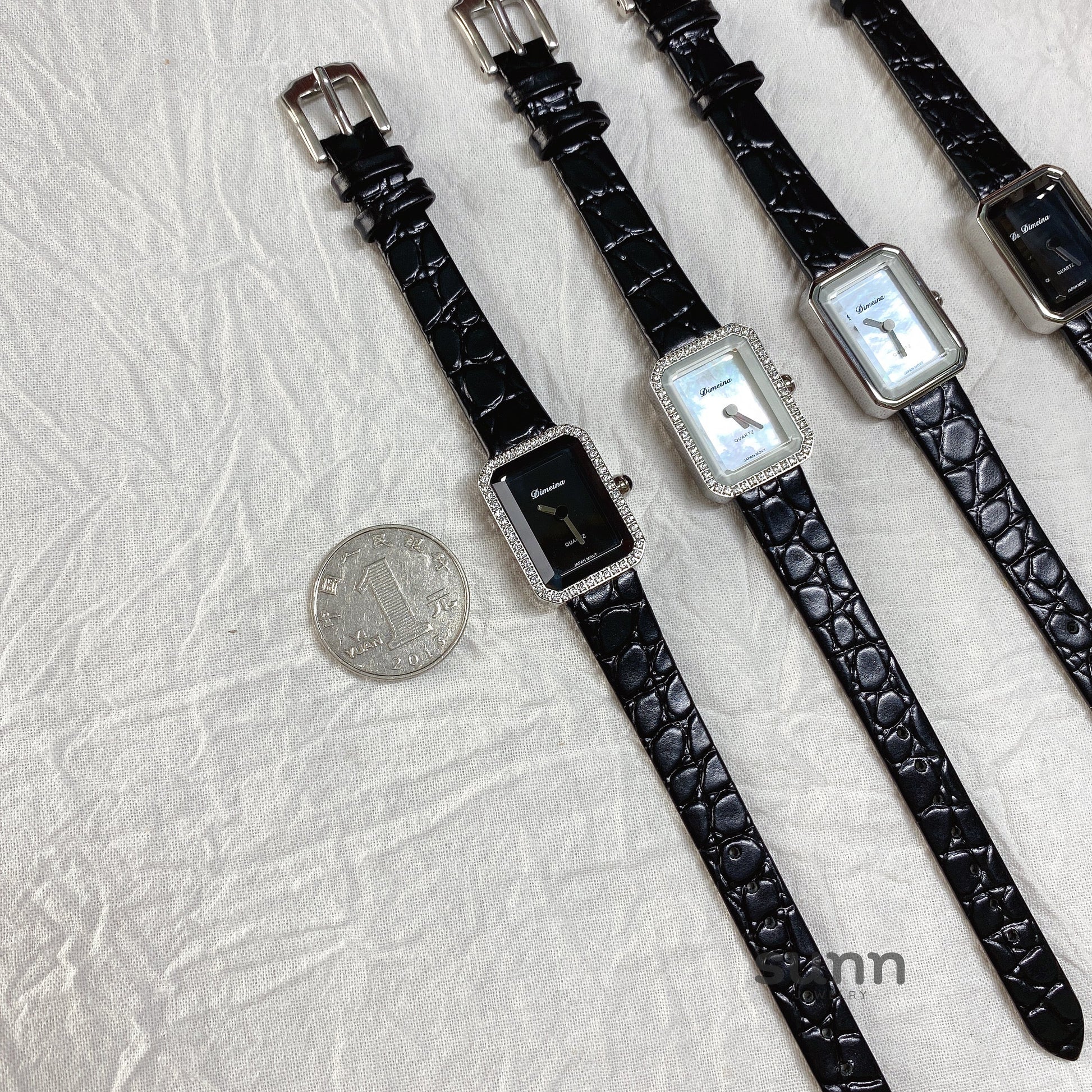 Jariyah Petite Square Croc Watch