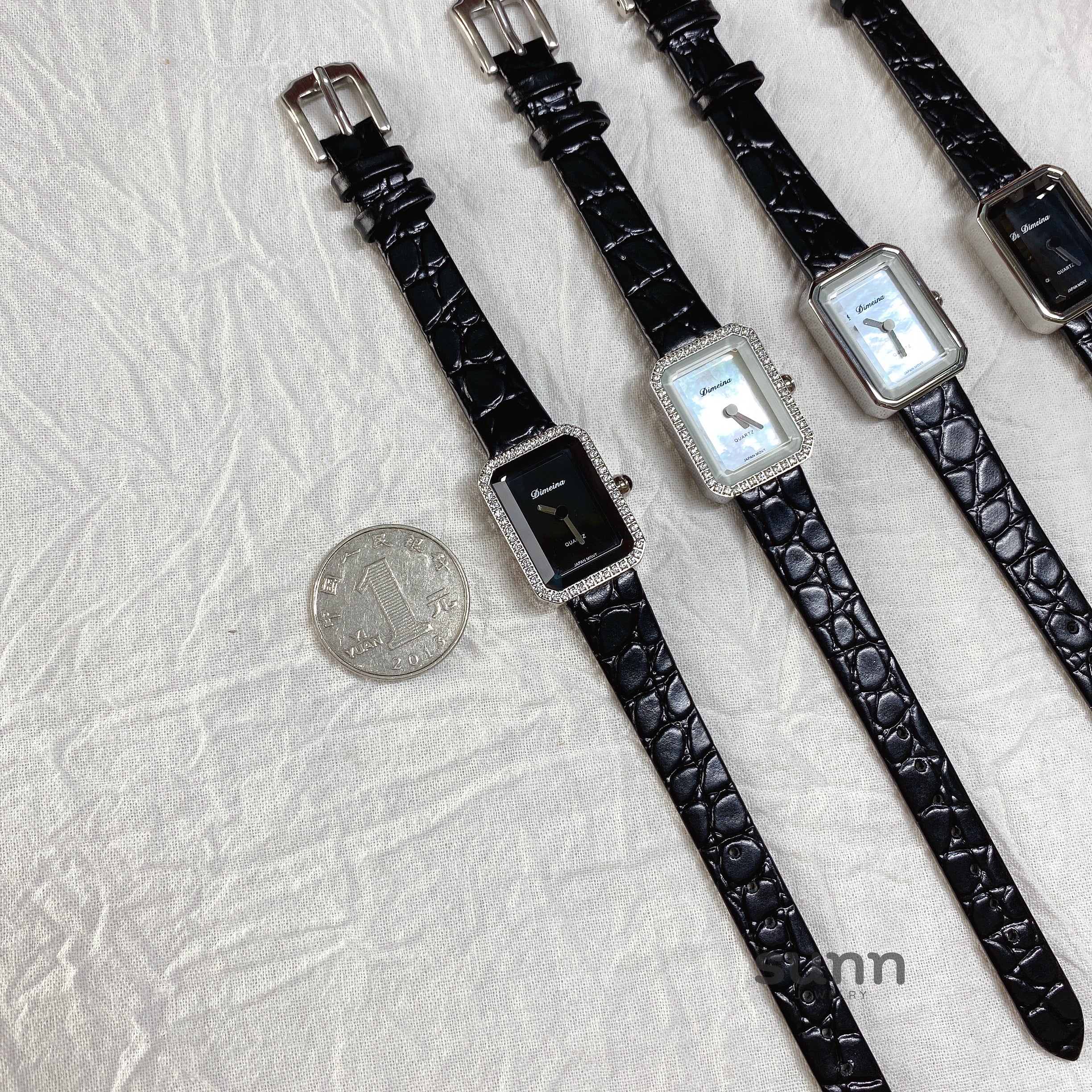 Jariyah Petite Square Croc Watch