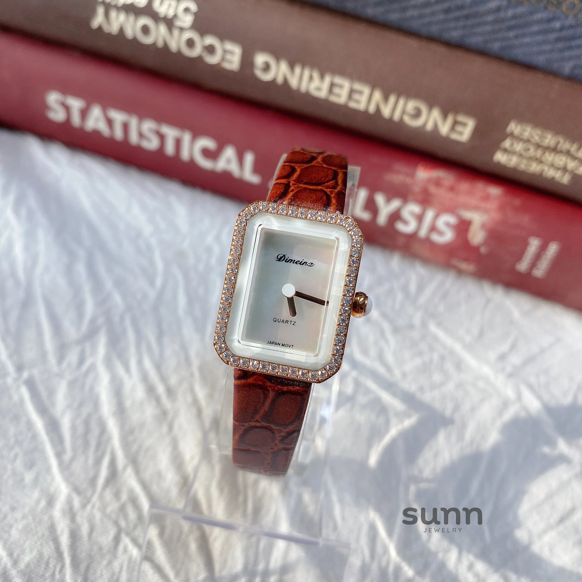 Jariyah Petite Square Croc Watch
