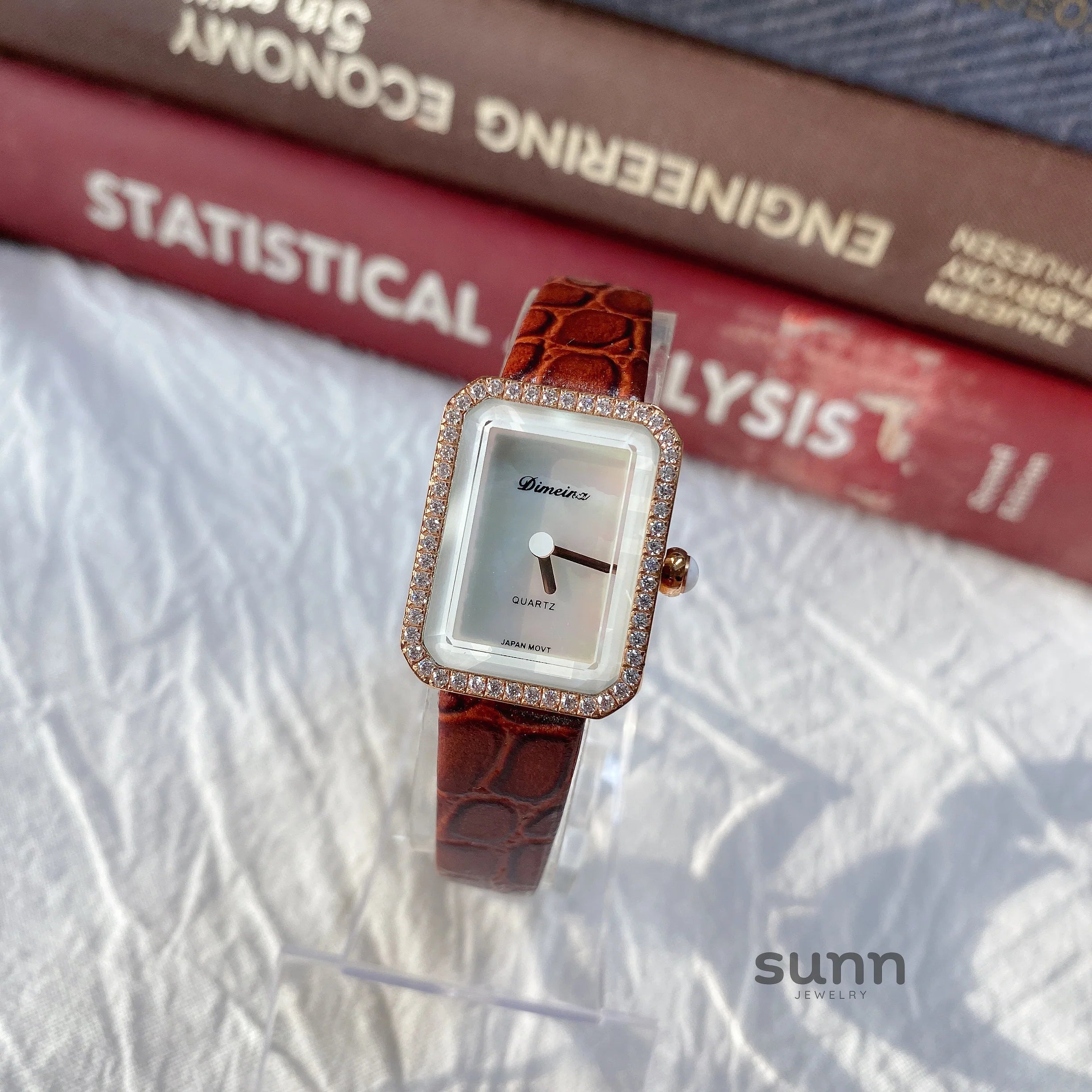 Jariyah Petite Square Croc Watch