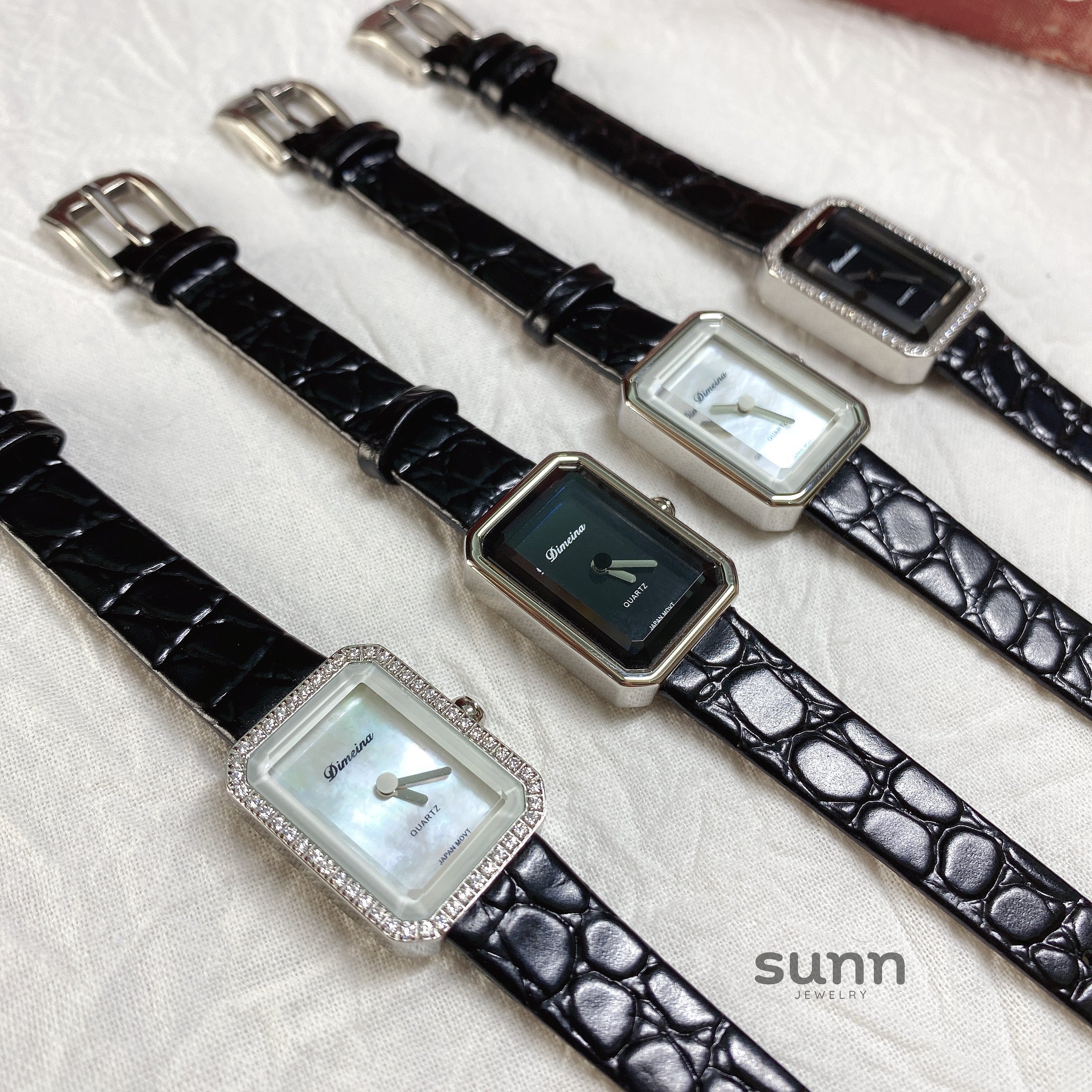 Jariyah Petite Square Croc Watch
