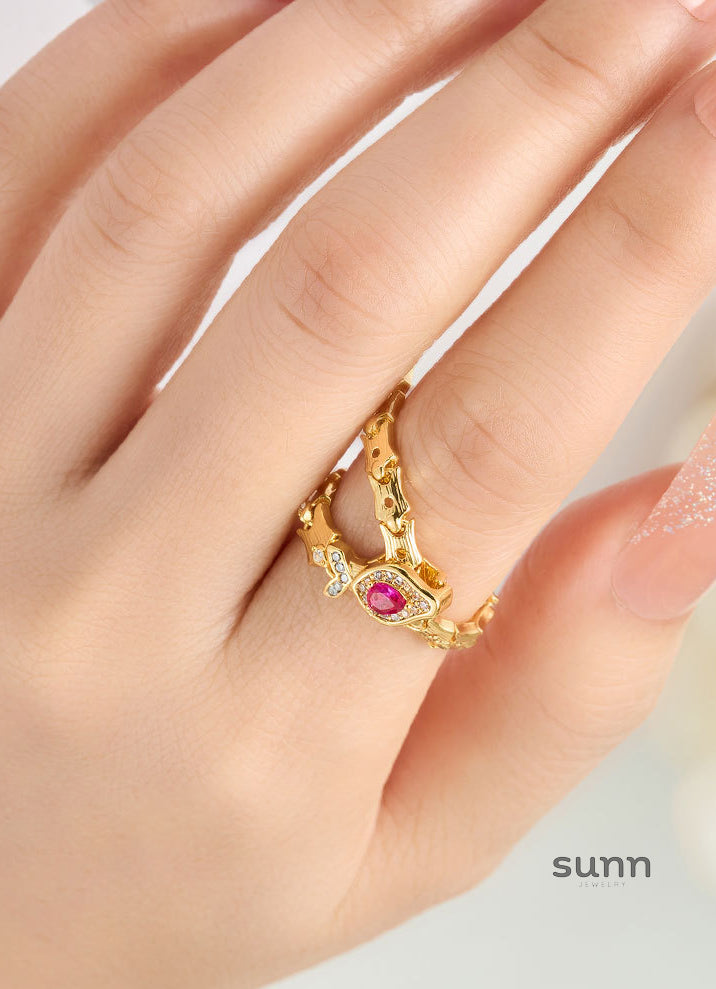 Jariyah Serpent Zircon Ring [N53KZCER]