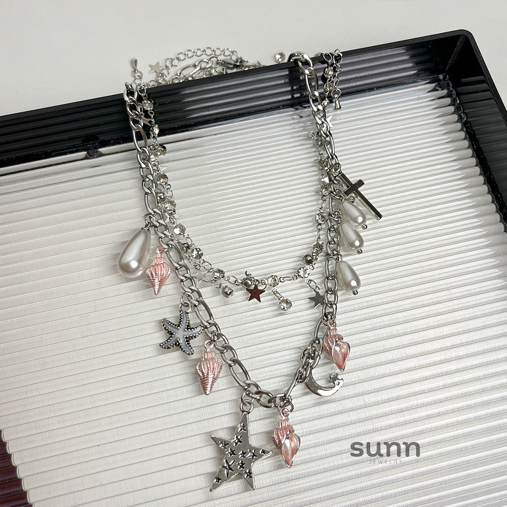 Jasleen Starfish Layered Necklace [FSAW8LVC]