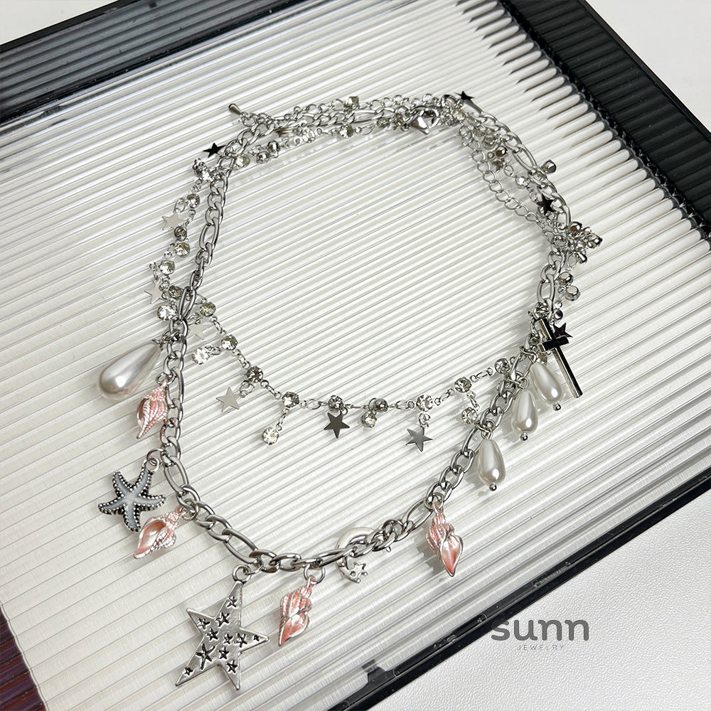 Jasleen Starfish Layered Necklace [AC57WWBZ]