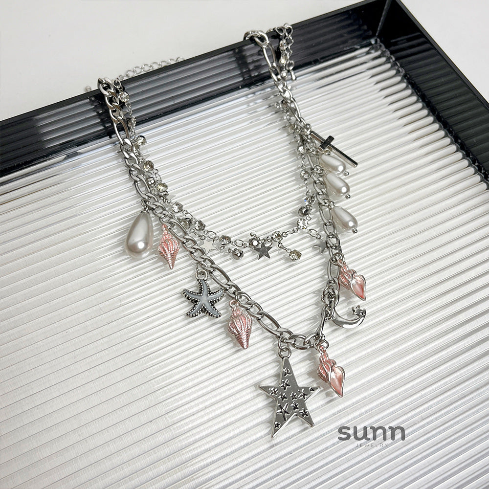 Jasleen Starfish Layered Necklace [5P4TB9V0]