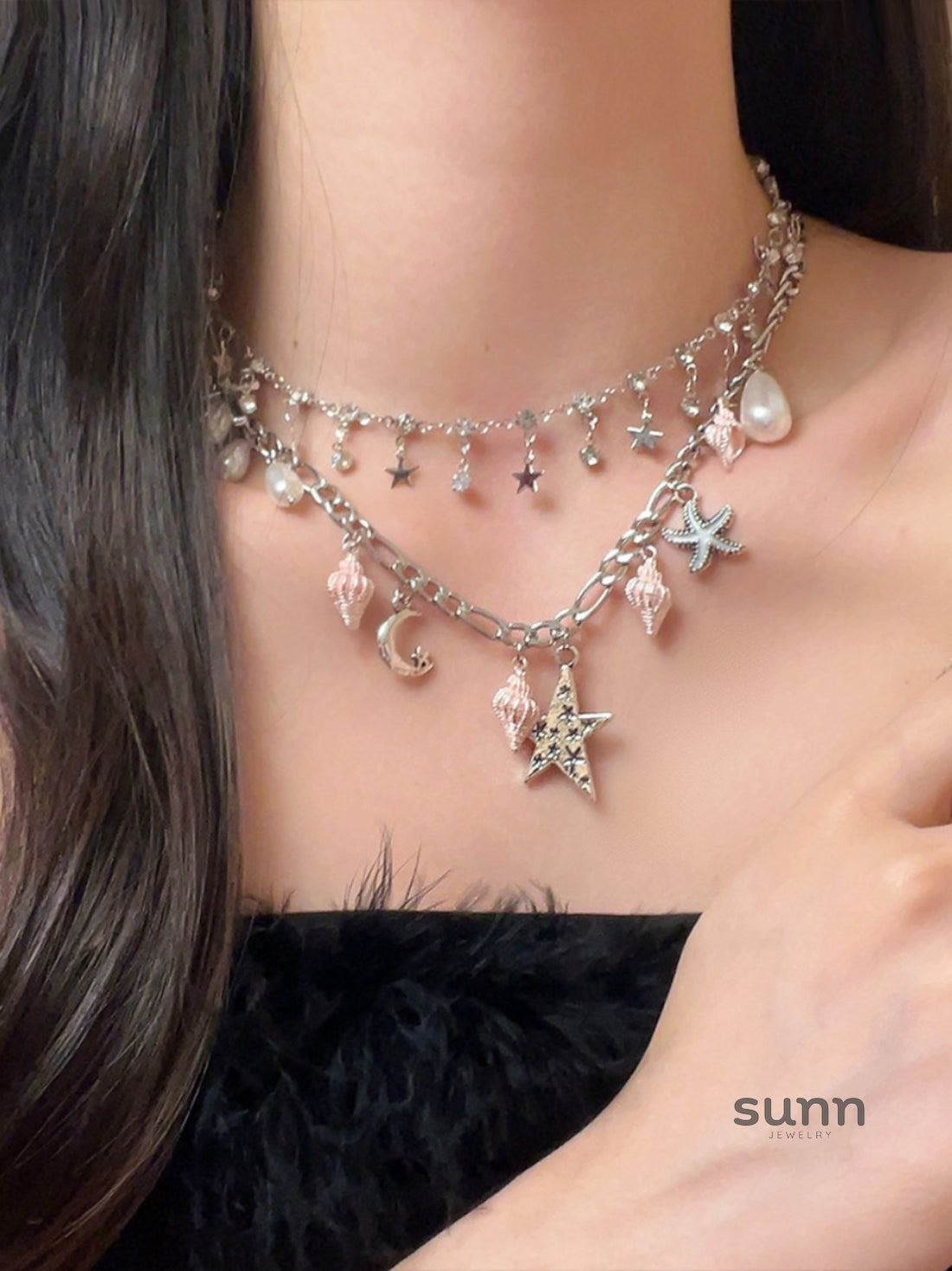 Jasleen Starfish Layered Necklace [POJ4MDBZ]