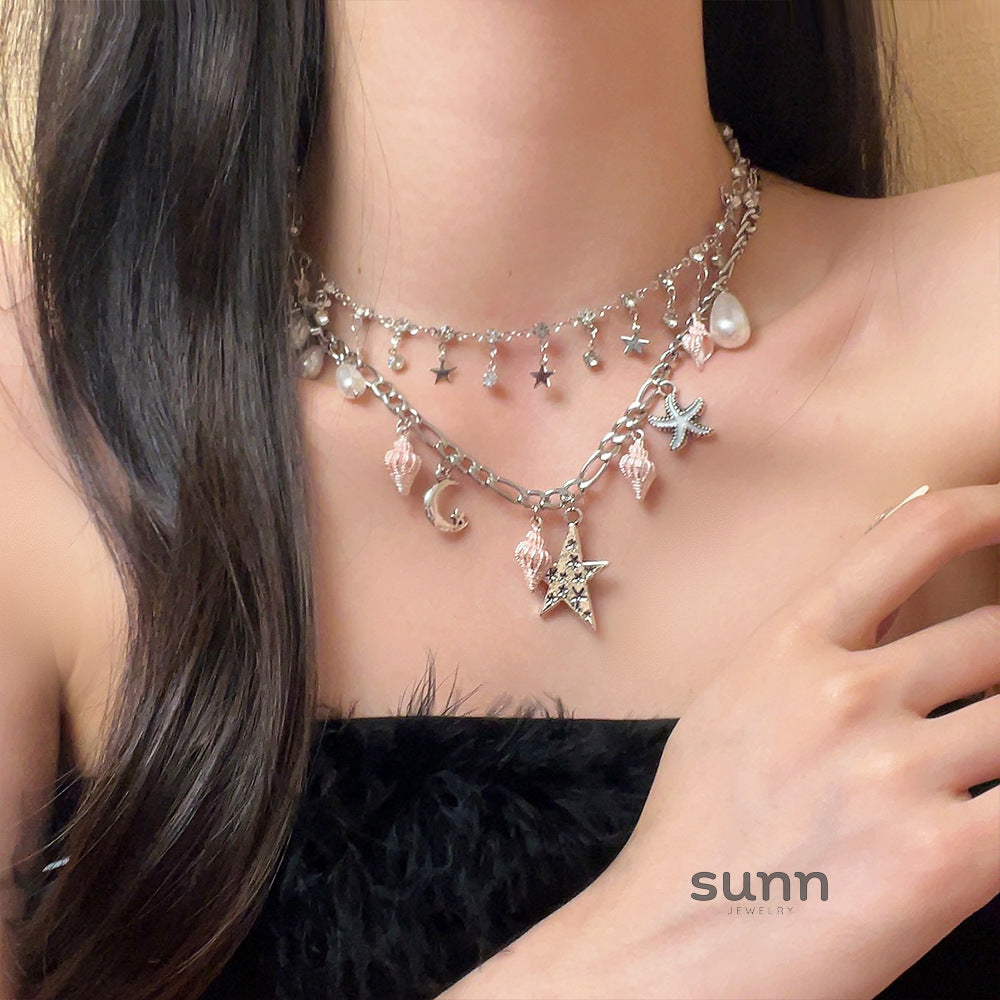 Jasleen Starfish Layered Necklace [JL1XOVUD]