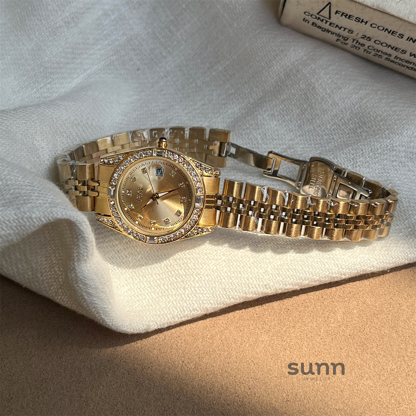 Jaslene Diamond Steel Watch [HGDWS8QY]