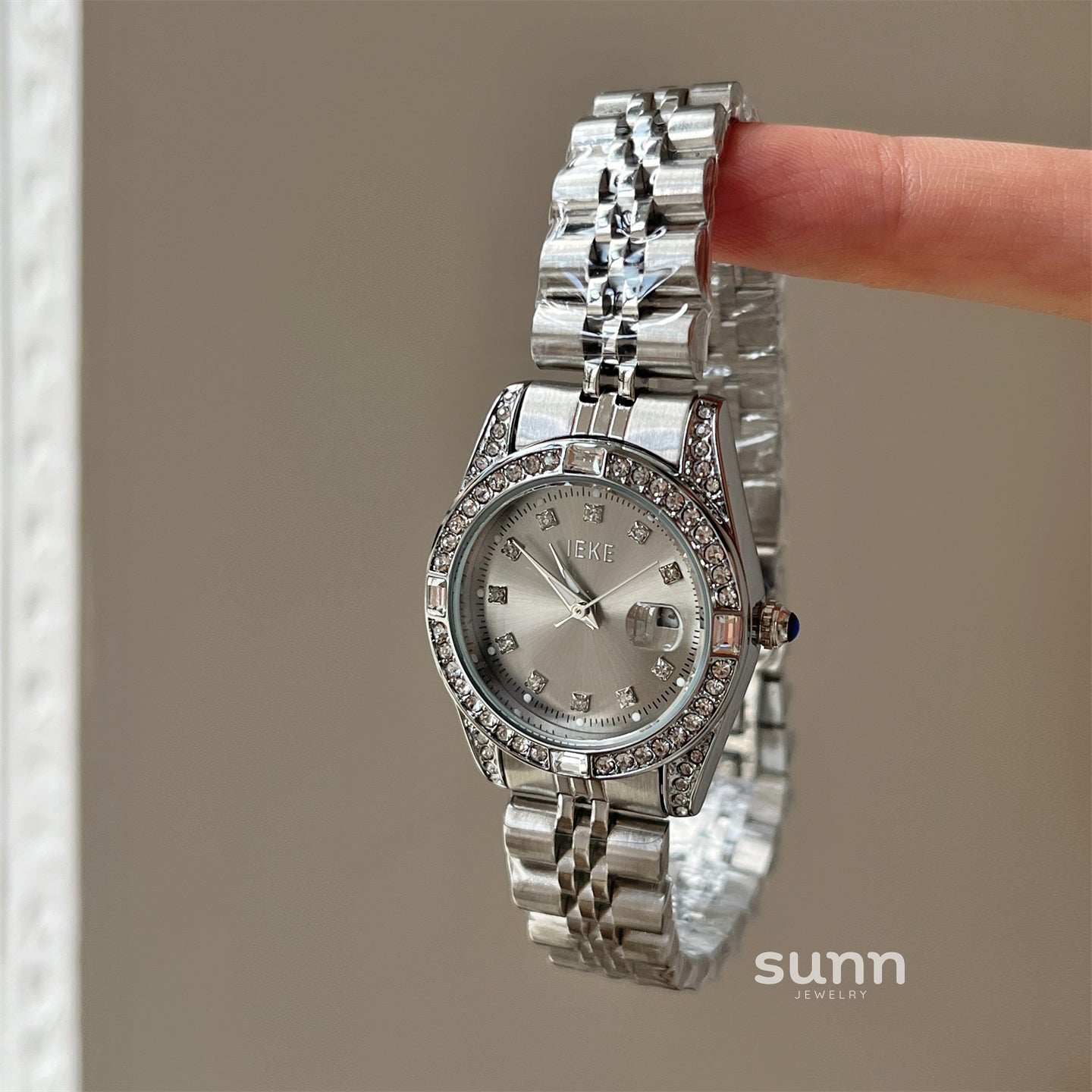 Jaslene Diamond Steel Watch [B5C4POFG]