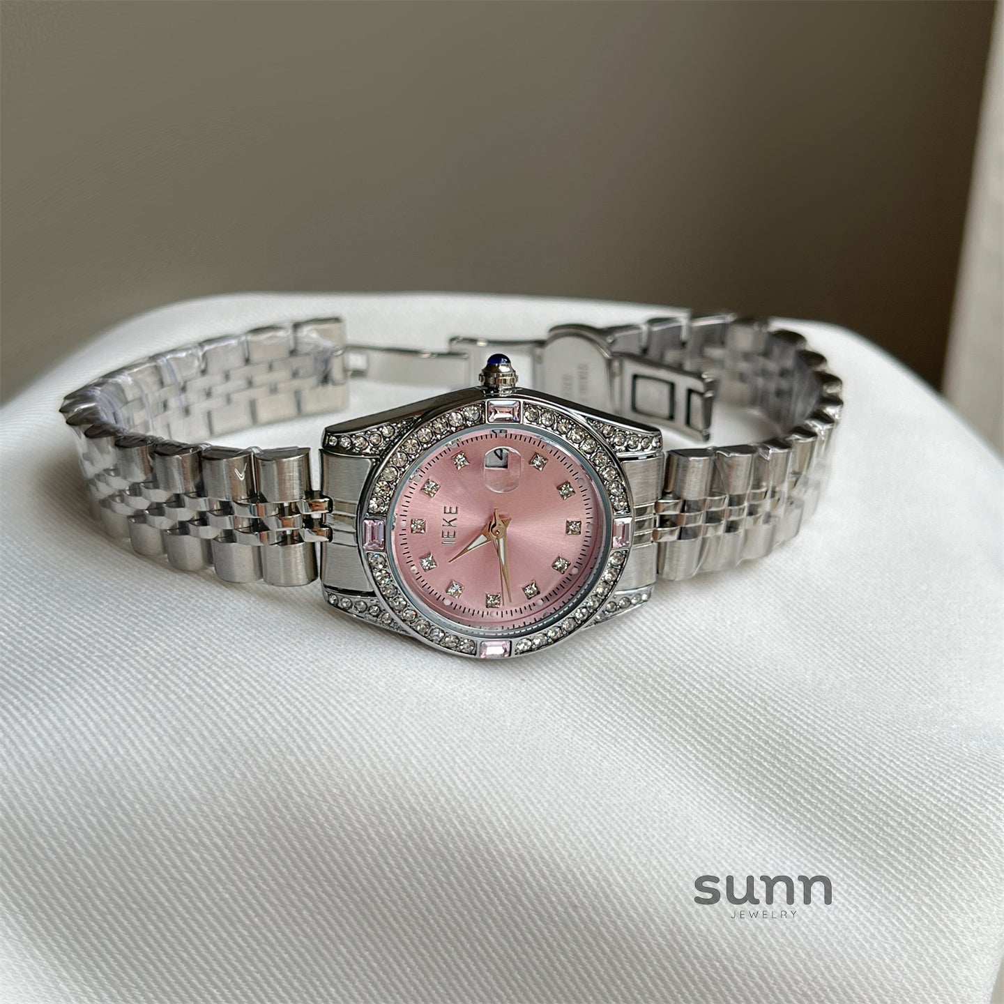 Jaslene Diamond Steel Watch [D9S6PC50]
