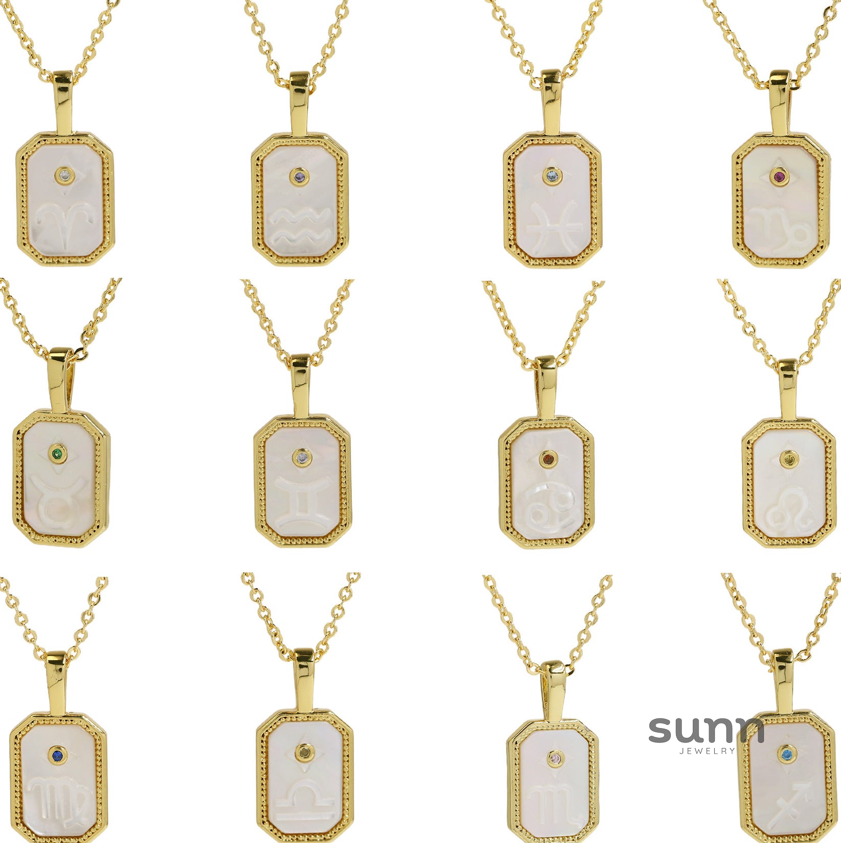 Jaslyn Constellation Birthstone Necklace [C79EGHN2]