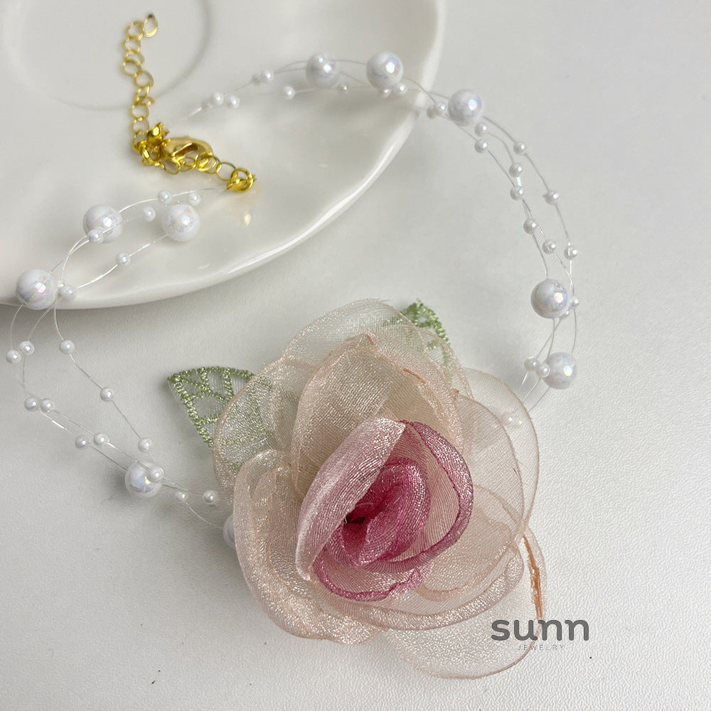 Jasmine Floral Pearl Choker [2V6OQOSV]
