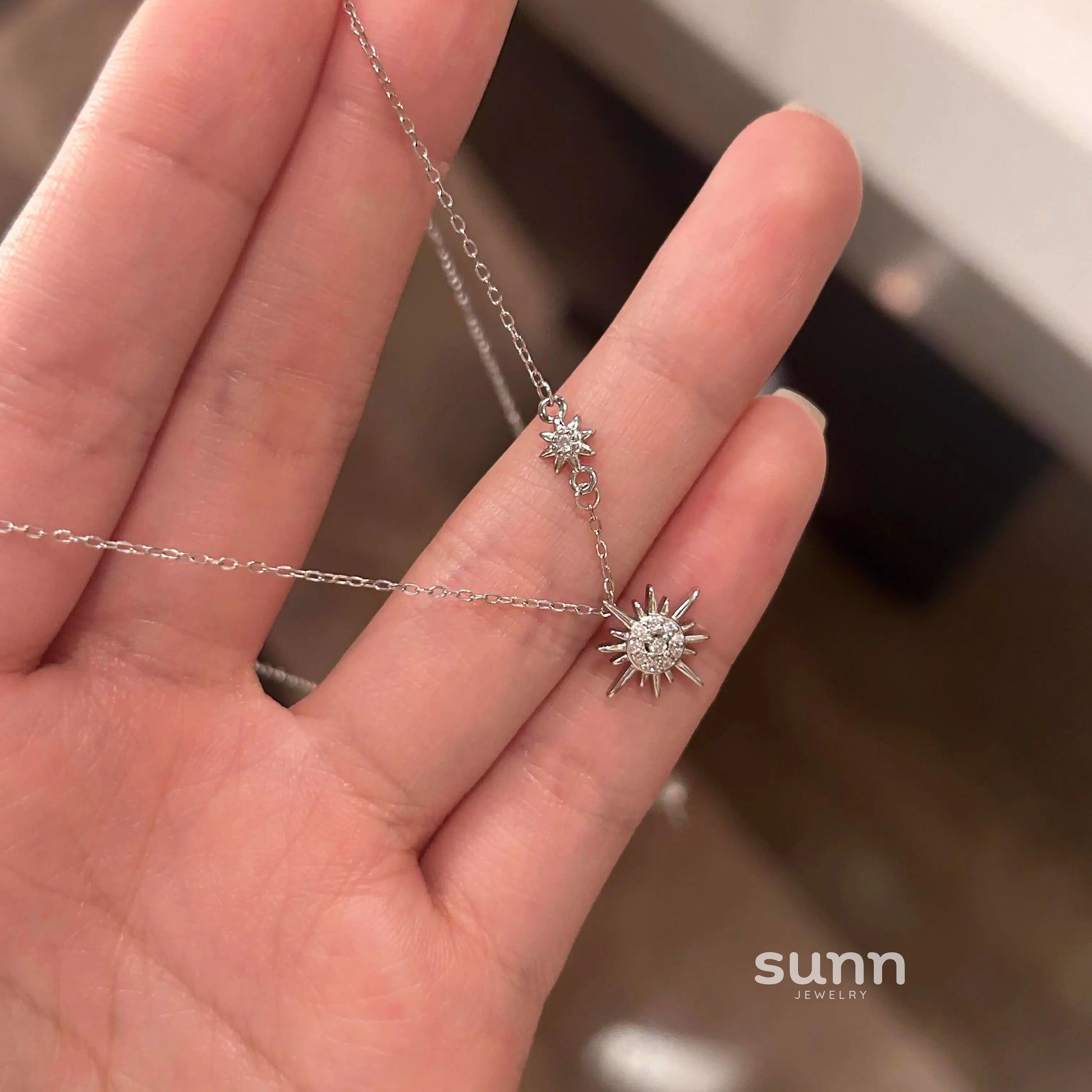 Jasmine Starburst Pendant Necklace