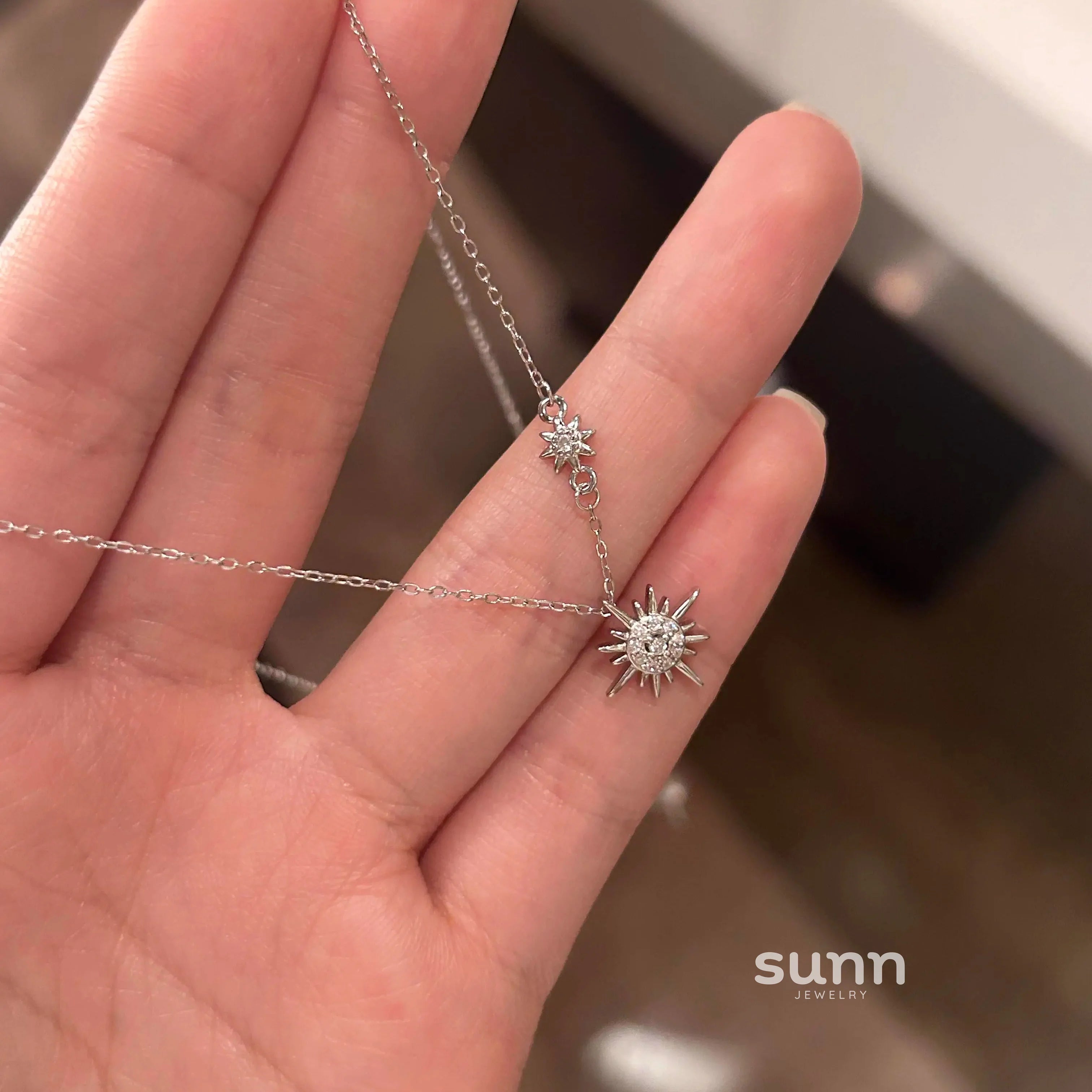 Jasmine Starburst Pendant Necklace