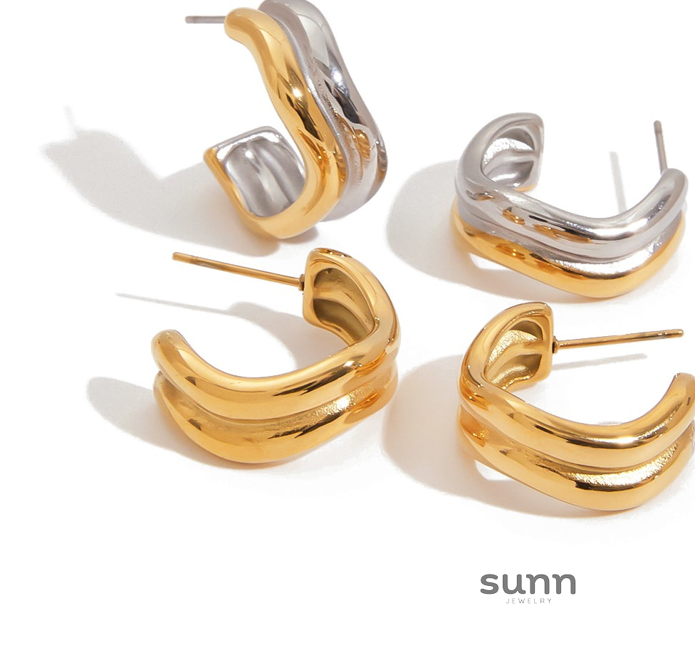 Jayani Geometric Hoop Earrings [Y42S66DK]