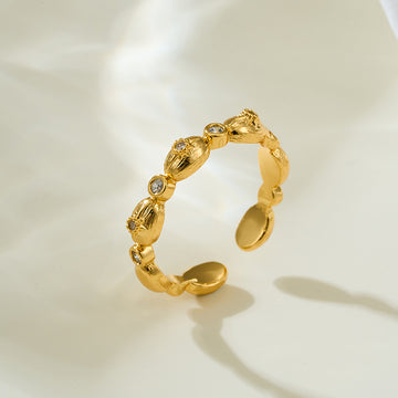 Jayanna Sculpted Open Ring [WH06VIIP]