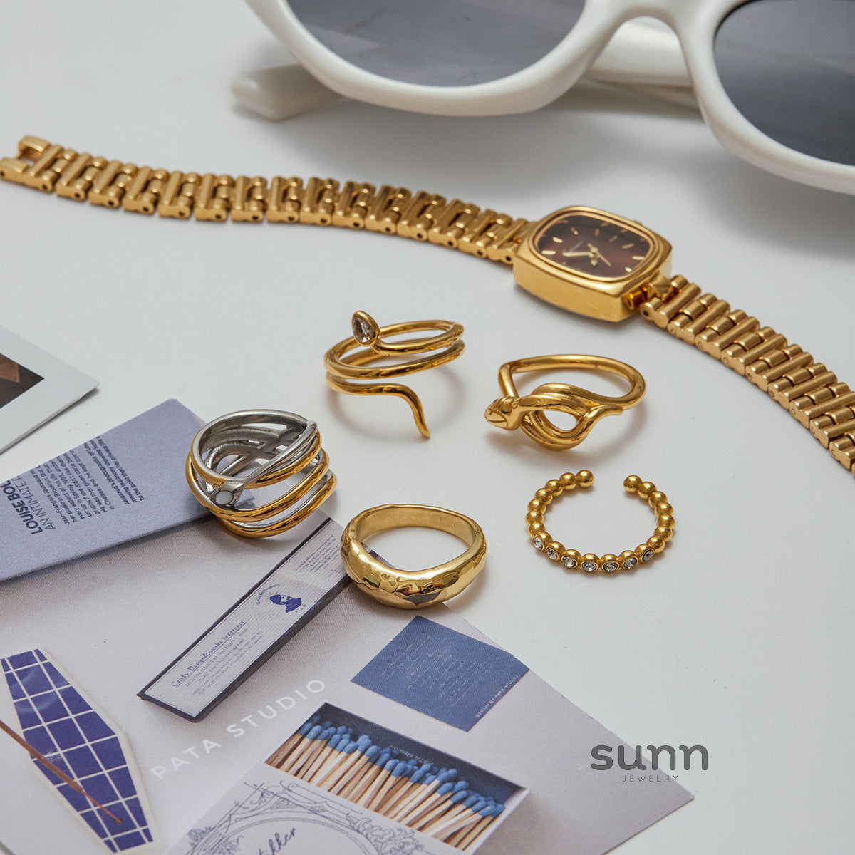 Jayanna Snake Statement Ring [M2EAM37G]
