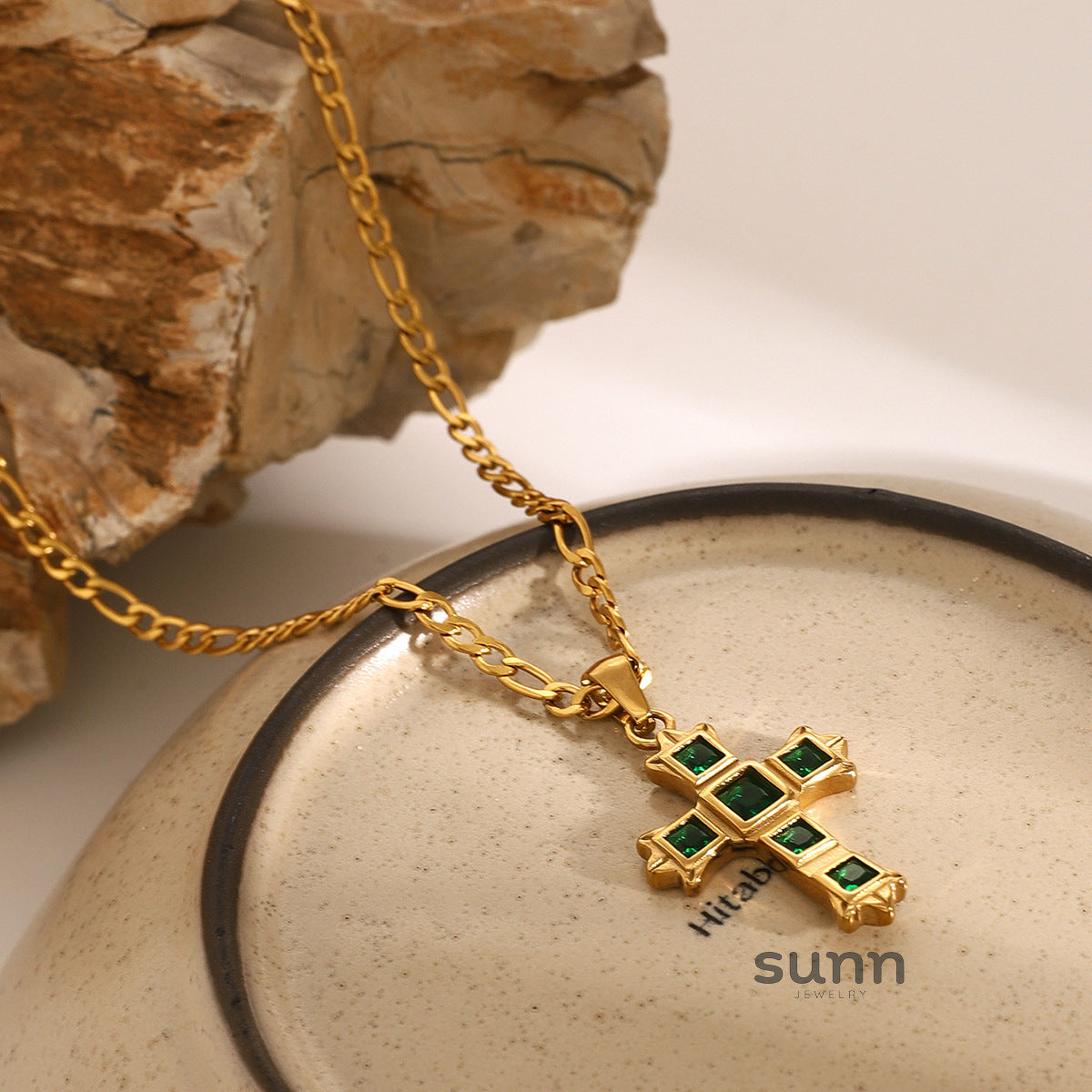 Jaycie Zircon Cross Pendant Necklace [WA86JIK3]