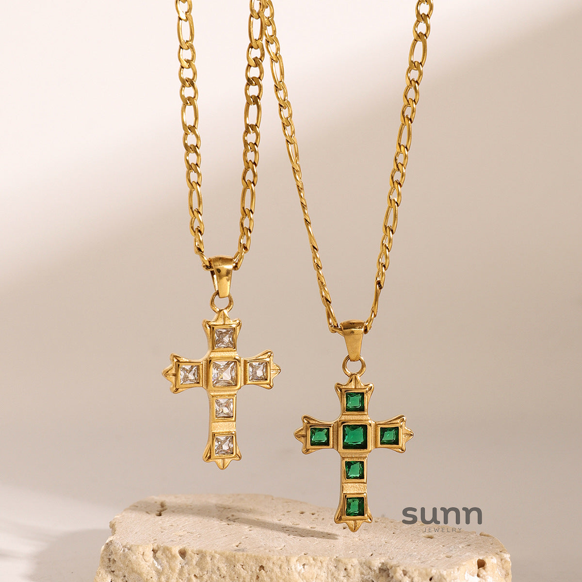 Jaycie Zircon Cross Pendant Necklace [XTDMRYYU]
