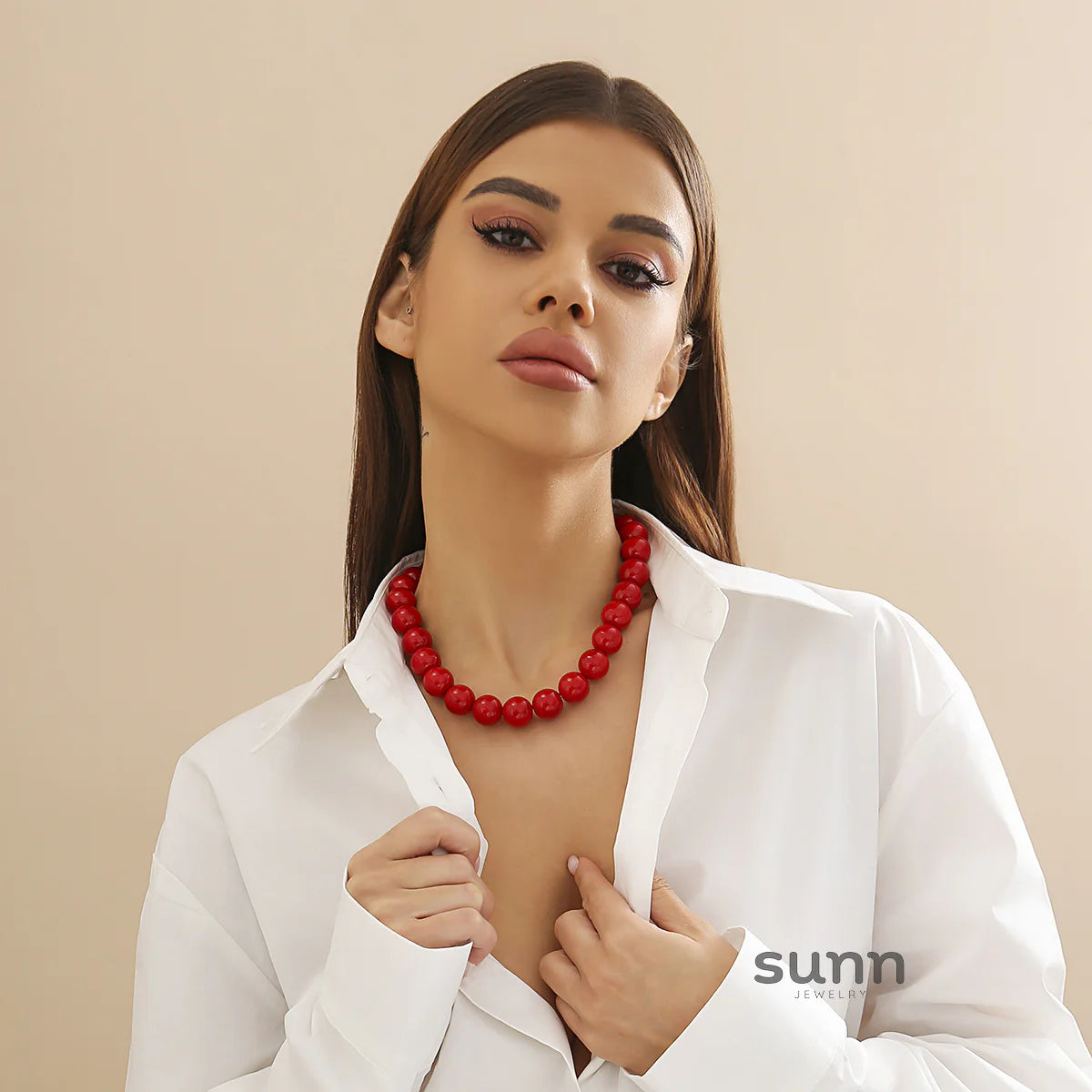 Jaydah Acrylic Bead Necklace
