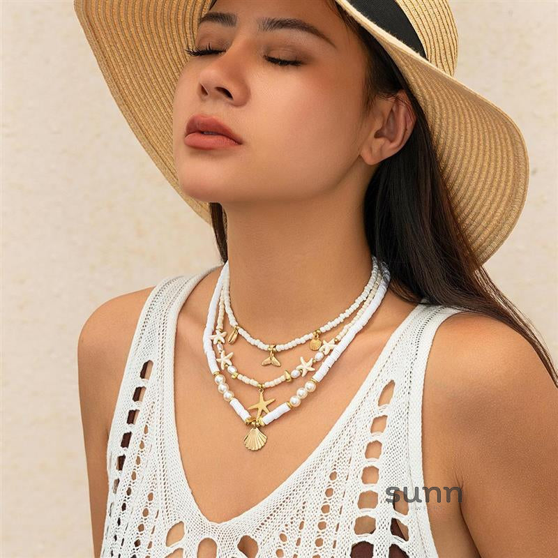 Jayde Oceanic Charm Necklace [25AOHE31]