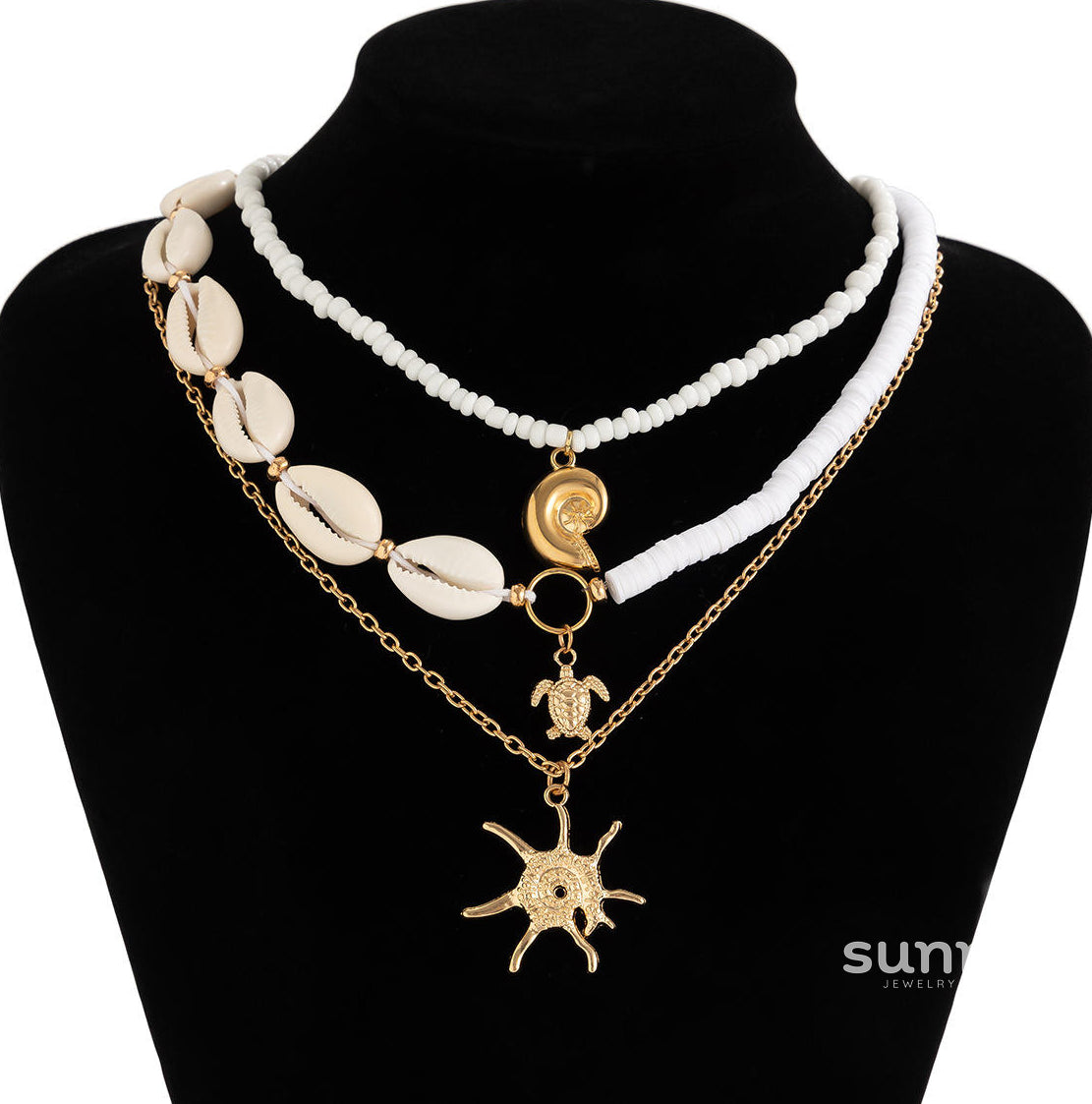 Jayde Oceanic Charm Necklace [GKNP91CS]