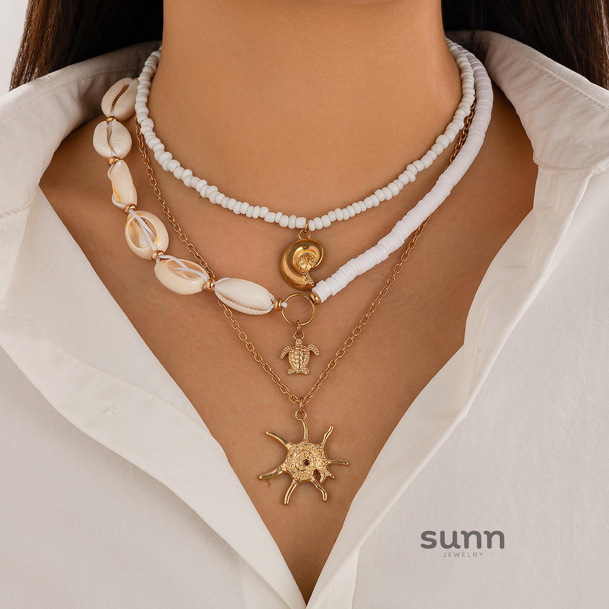 Jayde Oceanic Charm Necklace [77NCQKWA]
