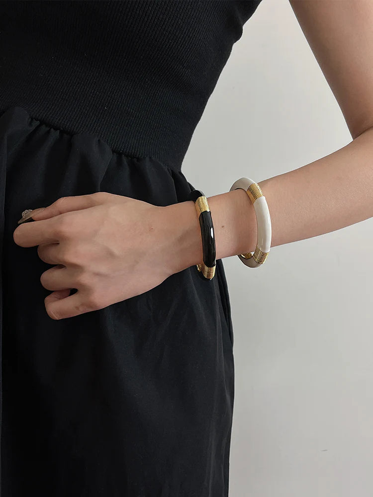 Jayla Enamel Cuff Bracelet