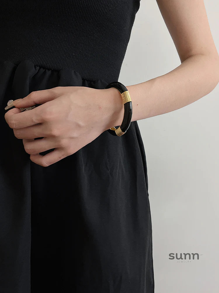 Jayla Enamel Cuff Bracelet