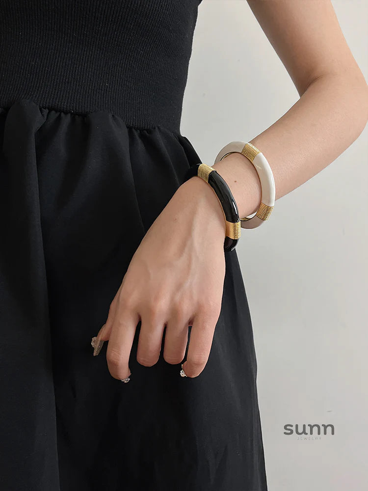 Jayla Enamel Cuff Bracelet