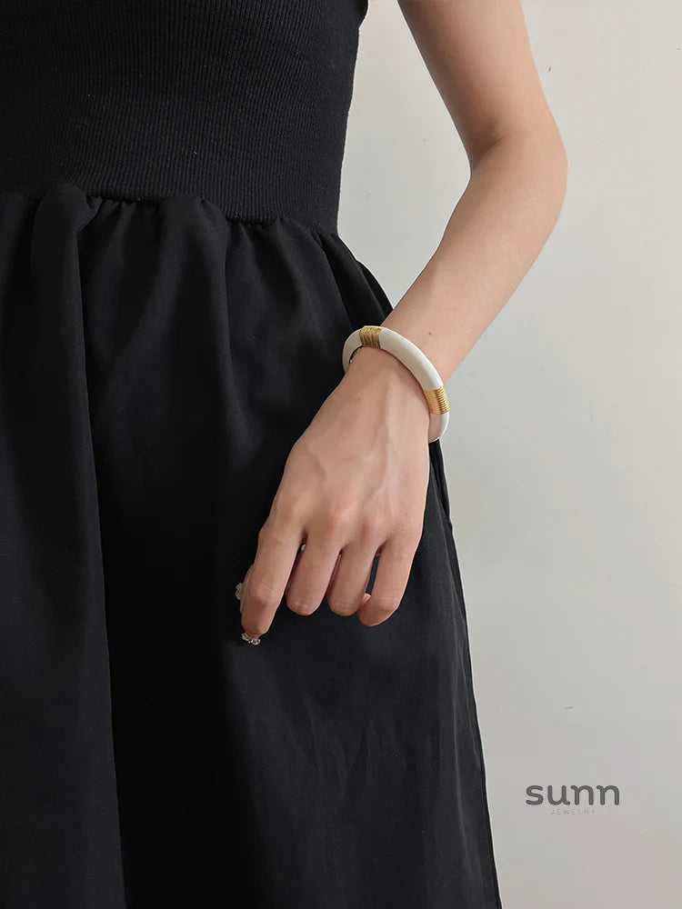 Jayla Enamel Cuff Bracelet