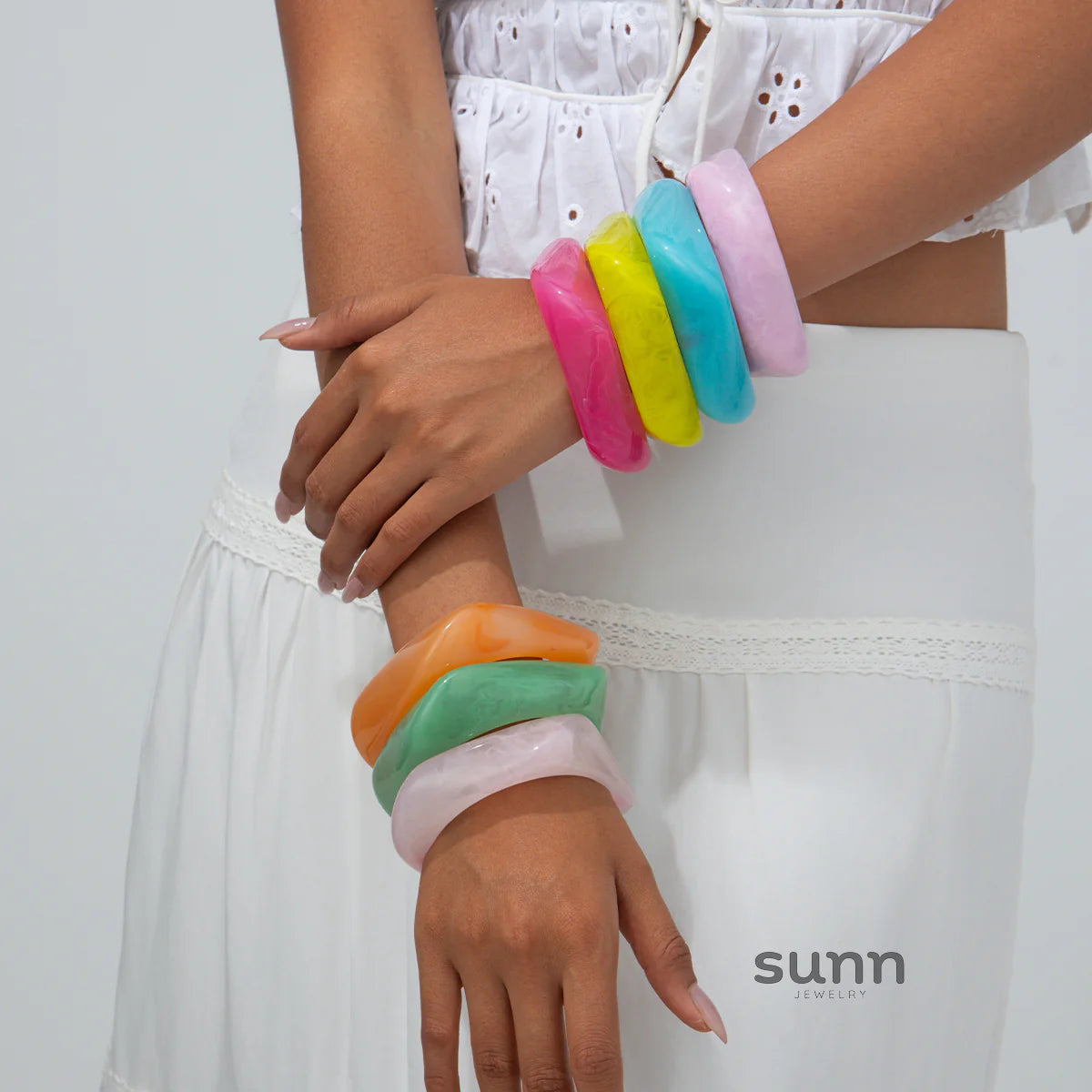 Jayleen Irregular Resin Bangle