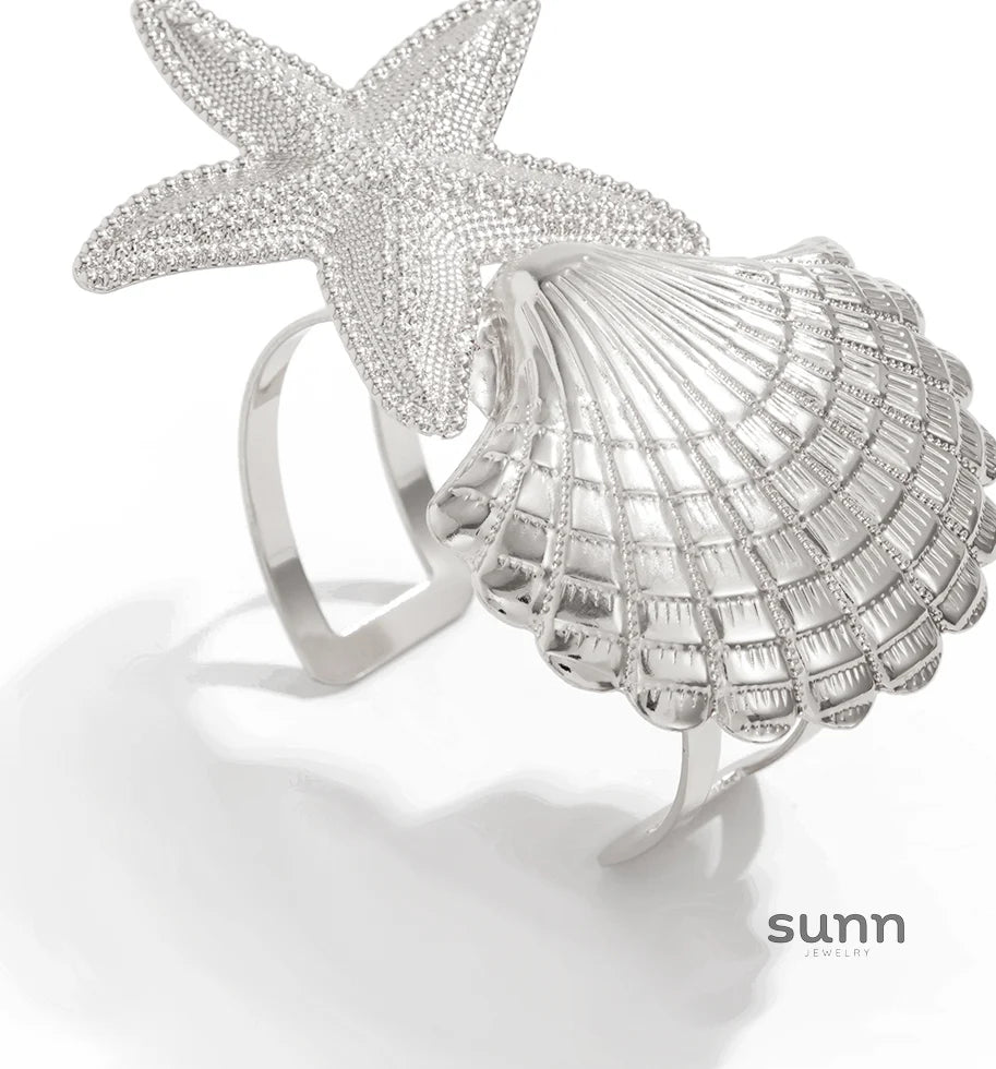 Jayleen Starfish Scallop Cuff