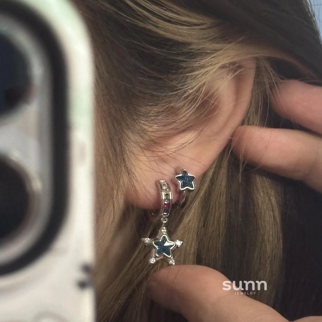 Jaylen Blue Constellation Ear Clips