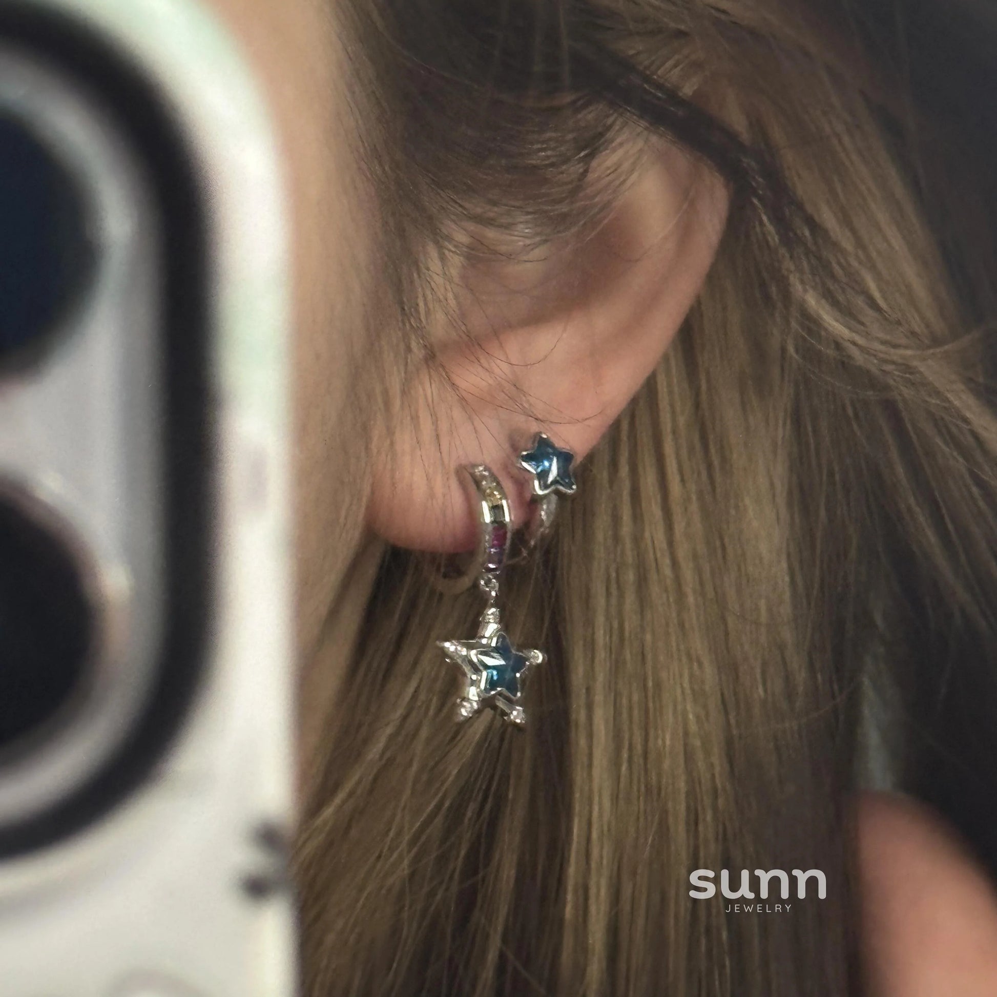 Jaylen Blue Constellation Ear Clips