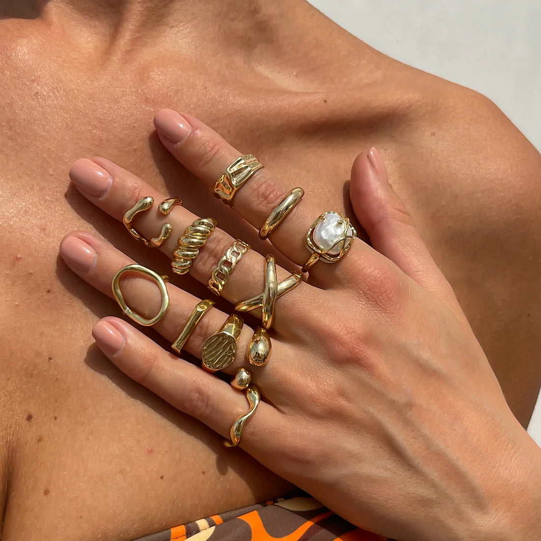 Jayliana Irregular Stackable Ring Set