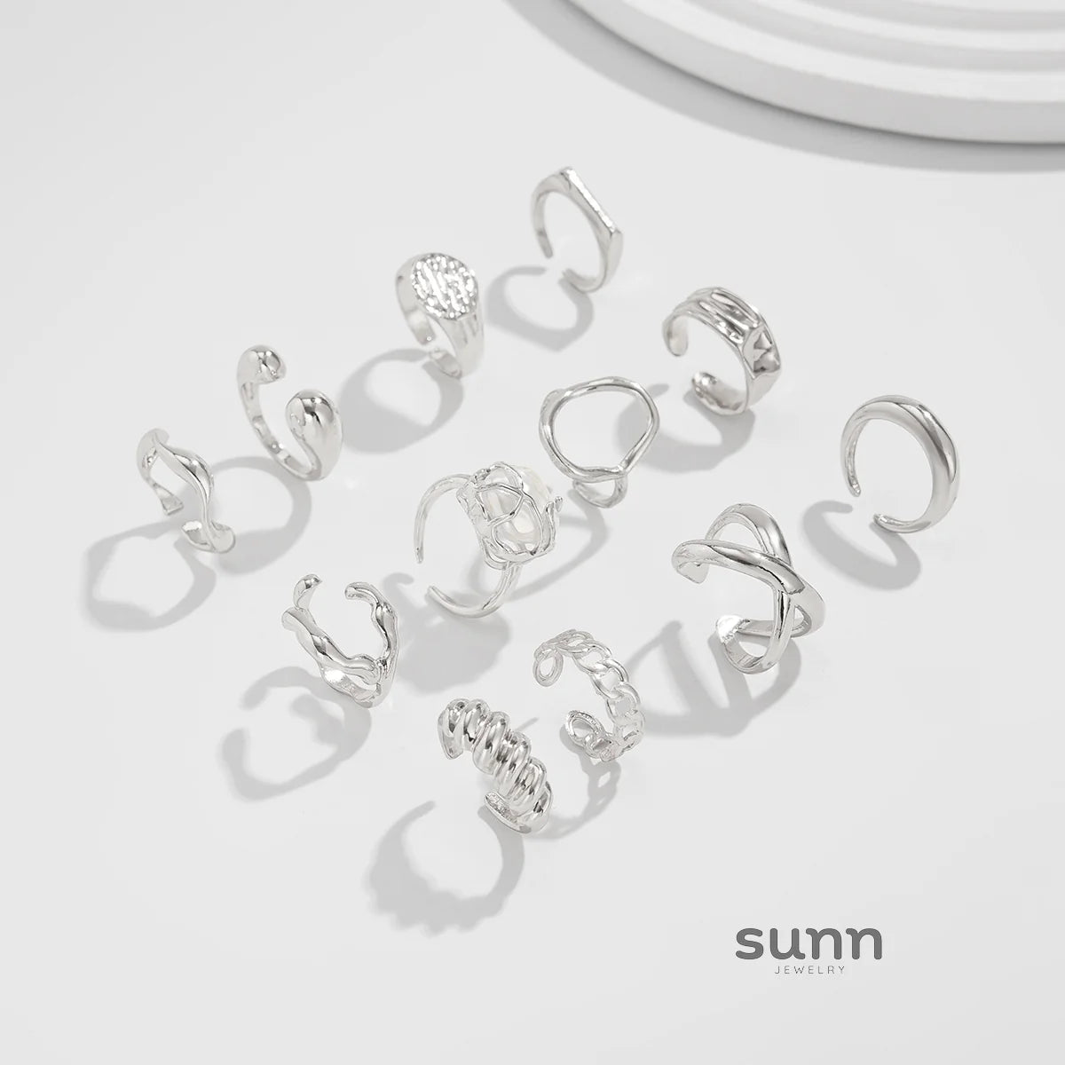 Jayliana Irregular Stackable Ring Set